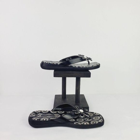 KID CONNECTION Flower Power Thong Sandal Sz 4 - Picture 2 of 12